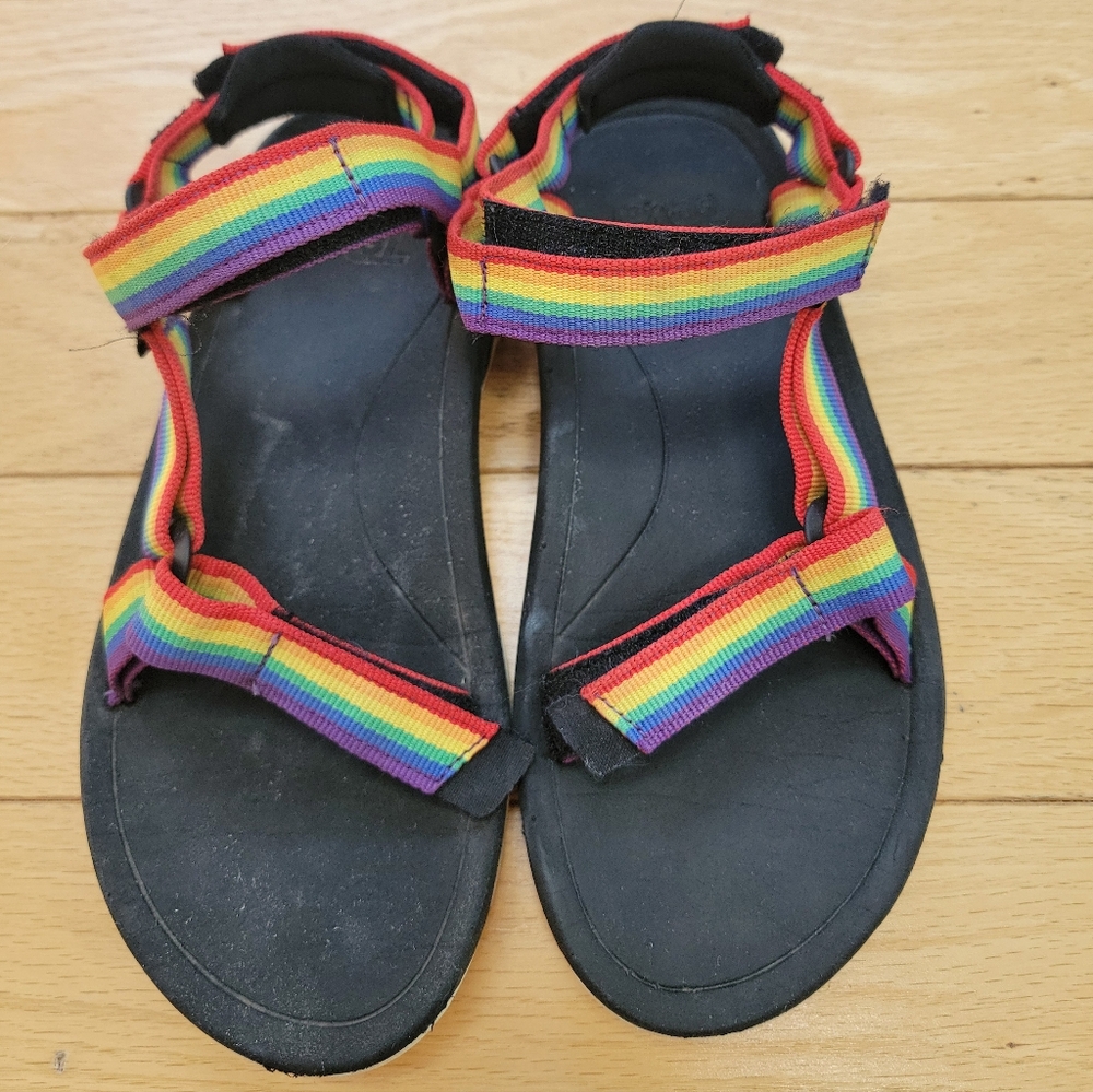 Kids Rainbow Teva Sandals (Size: 3)